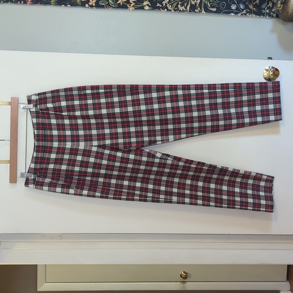 NWT Anthropologie Hunter Bell Women's Melina Pant 100% Virgin Wool Plaid l Size - Picture 7 of 9